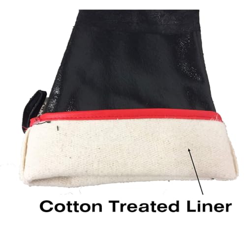 Oil Shield, 18" High Temperature,100% Neoprene Glove, Size Small, Black - size: Small
