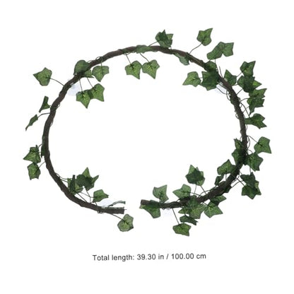 Sosoport 1m Jungle Vines for Reptiles Flexible Artificial Decor with Suckers Leaf for Lizard Frogs Snakes Creative DIY Habitat Ornament for Terrarium and Aquarium Use