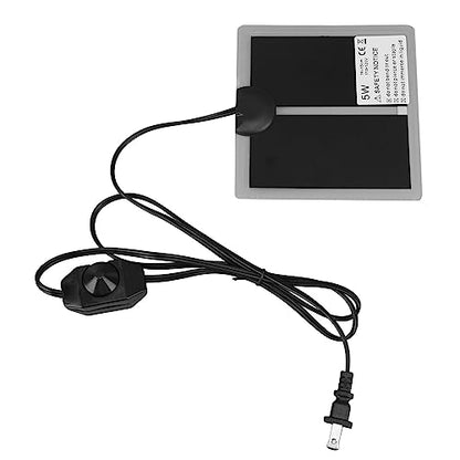 TOPINCN Reptile Heating Pad Electric Indoor Under Tanks Terrarium Heating Mat Adjustable Temperature for Home Living Room Office (5W) - size: 5W
