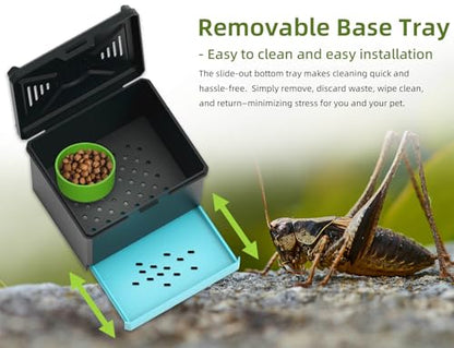 Cricket Keeper - Multi Purpose Insect Habitat for Crickets, Dubia Cockroaches, breadworms, and Silkworms, with Ventilation and Breathability (No Assembly Needed) (Transparent) - color: transparent