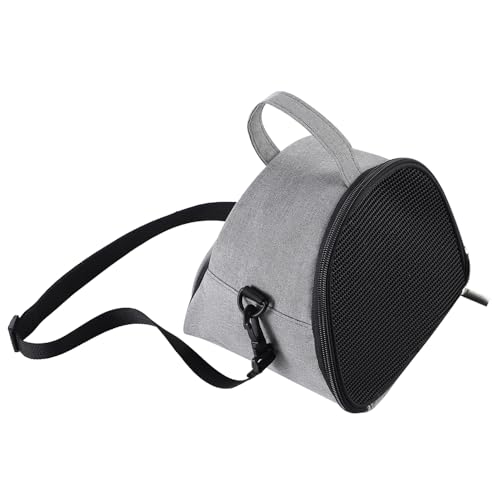 ITODA Hamster Carrier Guinea Pig Bag Breathable Outdoor Travel Bag Portable Squirrel Snake Pouch for Chinchilla Hamster Bird Bunny Hedgehog Sugar Glider Gerbil - color: Grey