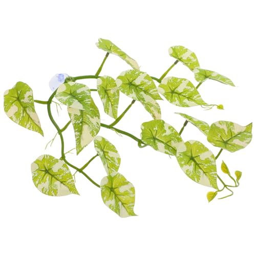 Cabilock Reptile Climbing Decor Artificial Terrarium Plants with Suction Cups Hanging Simulation Vines for Lizard Habitat and Snake Tank Pet Supplies