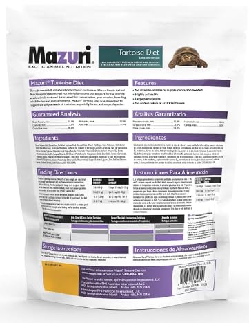 Mazuri | Tortoise Diet | 1.25 Pound (1.25 LB) Bag (Pack of 2) - size: 1.25 Pound (Pack of 2)