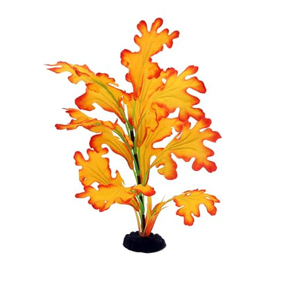 2-Pack 12 Inch Aquarium Silk Aquarium Plants, Artificial Plastic Plant | For Small Tank, Goldfish, Fish Hides (Yellow, 12 Inch) - color: Yellow