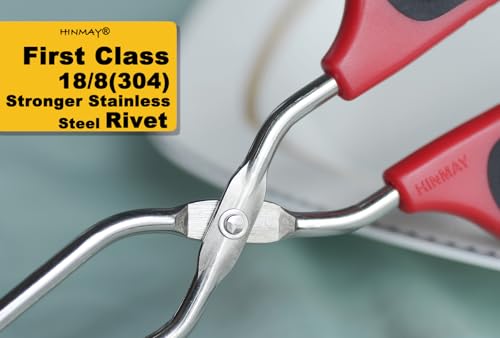 HINMAY 13-Inch Stainless Steel Scissor Tongs with Comfort-Grip Handle - size: 13-Inch