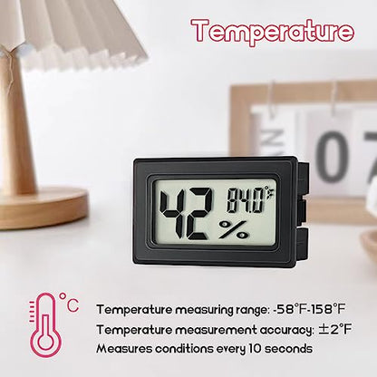 EWPJDK Mini Hygrometer Indoor Humidity Meter Hygrometer Thermometers 4 Pack Humidity Meters Gauge Hygrometer Mini Digital Thermometer Hygrometer for Humidors, Greenhouse, Garden, Cellar (6)