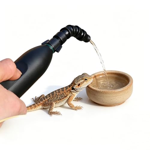 Electric Spray Bottle for Reptiles, Pet Spray Mister with 360° Universal Joint Nozzle & 3 Spray Modes for Terrarium Humidifying, Watering & Rinsing, Ideal for Gecko Lizard Turtle Snake Frog (2in hose) - size: 2in hose
