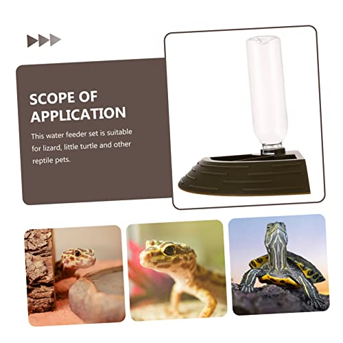 Levemolo Reptile Water Fountain Automatic Reptile Food Bowl Lizard Water Dispenser Pet Supply