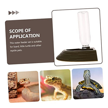 Levemolo Reptile Water Fountain Automatic Reptile Food Bowl Lizard Water Dispenser Pet Supply