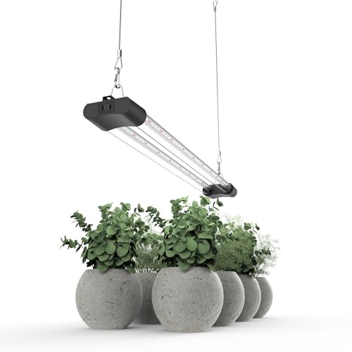 LED Grow Light Full Spectrum Light Linkable 5000K Daylight + 660nm Red Indoor Plant Lighting Fixture (4-Pack 2 FT) - size: 2FT (4-Pack)