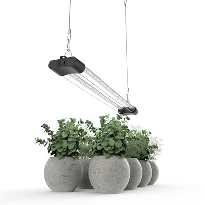 LED Grow Light Full Spectrum Light Linkable 5000K Daylight + 660nm Red Indoor Plant Lighting Fixture (4-Pack 2 FT) - size: 2FT (4-Pack)