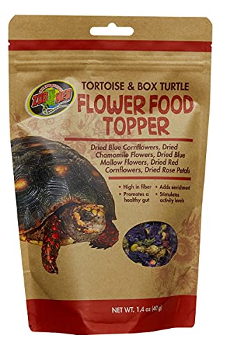 DBDPet Tortoise & Box Turtle Flower Food Topper (1.4oz) - Includes Attached Pro-Tip Guide - Smells Amazing! Bearded Dragon Salad Topper