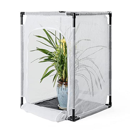 36" Large Monarch Butterfly Habitat Cage, Outdoor Insect Mesh Cage Terrarium 24" x 24" x 36" - style: Poles Slide Through Cover 36" Tall
