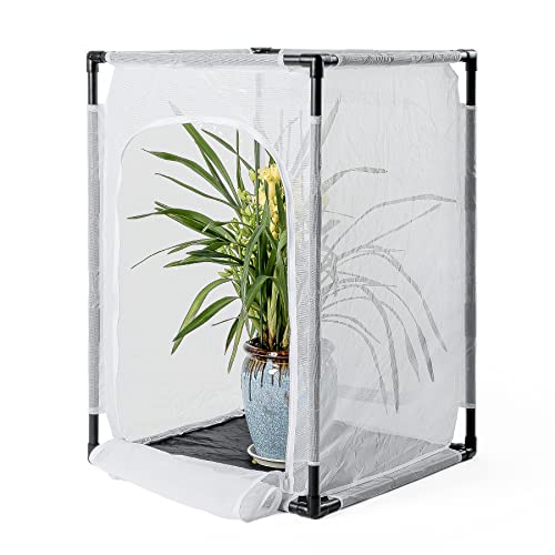 36" Large Monarch Butterfly Habitat Cage, Outdoor Insect Mesh Cage Terrarium 24" x 24" x 36" - style: Poles Slide Through Cover 36" Tall