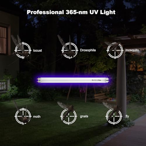 fraxinus 10W Replacement Bulbs, 13 Inch FSL BL T8 F10W Fluorescent Tube, 365-nm UV Light for Asp-ectek, Li-Ba 20W Device. (2 Pack)