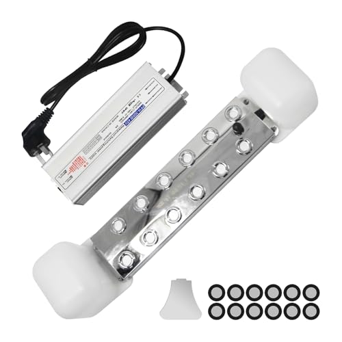 Ultrasonic Mist Maker 12 Head Mist Maker Fogger 9000ml/H Ultrasonic Mister Fogger 400W Atomizer Pond Fogger IP67 Waterproof Fog Mist Machine with Float for Garden Rockery Halloween Decor (12 Heads) - color: 12 Heads