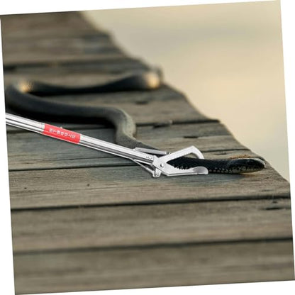 Stainless Steel Snake Tong Grabber with Wide Jaw Versatile Eel Tool for Fishing Garbage Collection Skid Handle for Easy Use Design