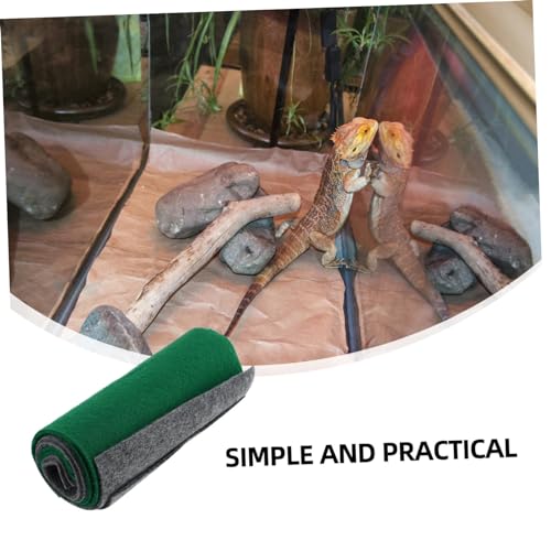 DECHOUS 4pcs Reptile Carpet for Terrarium Absorbent Mat Bedding for Lizard Snake Tortoise Comfortable Washable Substrate Mats for Reptiles
