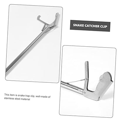 Toddmomy Stainless Steel Snake Grabber Tool Reptile Grabber Snake Catcher Clip Snake Stick Catcher