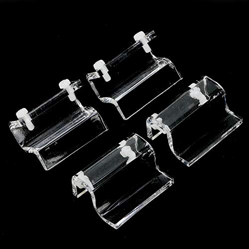 4Pcs Aquarium Lid Clips, Acrylic Material, Stable Support Clamp for Fish Tank Cover, Ideal for Open Tanks and Reptile Enclosures