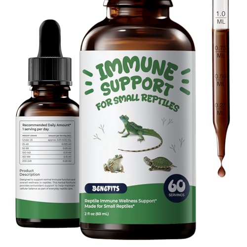 Herbal Reptile Supplement, Daily Wellness Drops for Immune, Appetite, Digestion & Respiratory Health Support, Liquid Support for Geckos, Lizards & Companion Reptiles