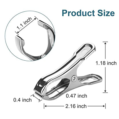 40 PCS Garden Clips, Heavy Duty Stainless Steel Greenhouse Clamps, Greenhouse Clips for Netting, Have a Strong Grip to Hold Down The Shade Cloth or Plant Cover on Garden Hoops or Greenhouse Hoops - style: 2inch-40pcs