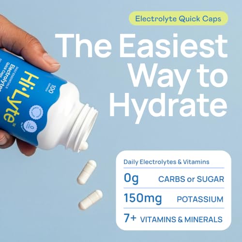 Hi-Lyte Unflavored Electrolyte Capsules - Hydration Support Supplement Tablets - Sodium, Potassium, Magnesium - 100 Servings - style: Unflavored - 100 Servings