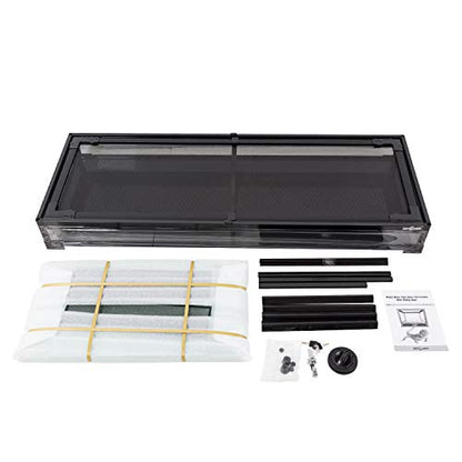 REPTI ZOO 67 Gallon Reptile Large Terrarium Newly Upgraded All Glass 48" x 18" x 18" Double Hinge Door with Top Ventilation Reptile Terrarium(Knock-Down) - color: Reptile Terrarium - Double Hinge Door