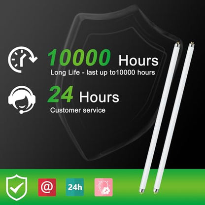 LUCKY HERP T8 14W UVB 5.0 Reptile Light, UVA UVB Reptile Light Bulb 2 Pack, Fluorescent Lamp for Reptiles Amphibians Lizards Chameleons - size: 15inch 5.0