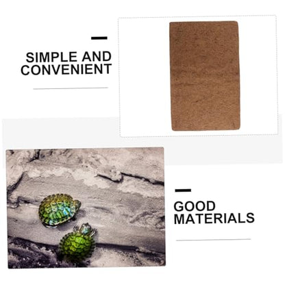 Toyvian 3pcs Climbing Pet Mat Substrate Liners Reptile Mat for Bearded Dragon Lizard Carpet Reptile Carpet Mat Terrarium Reptile Bed Mat Coconut Pads Coir Bedding Fiber Accessories Wooden