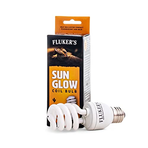 Fluker’s Sun Glow 10.0 UVB Fluorescent Coil Bulb for Desert Reptiles, Reptile Heat Light Stimulates Natural Synthesis of Vitamin D in Captive Reptiles, 13 Watt - size: 13 Watts