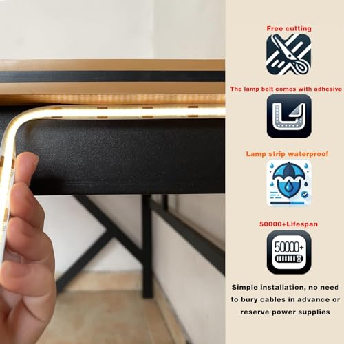 USB COB LED Strip Lights, 4000K Neutral White, 5V 3.28ft 320 LEDs, Flexible Light Strip with Button Control, USB Powered for TV Backlight, Bedroom, Kitchen, Under Cabinet, DIY Lighting - color: Neutral light (4000K), size: 3.28FT