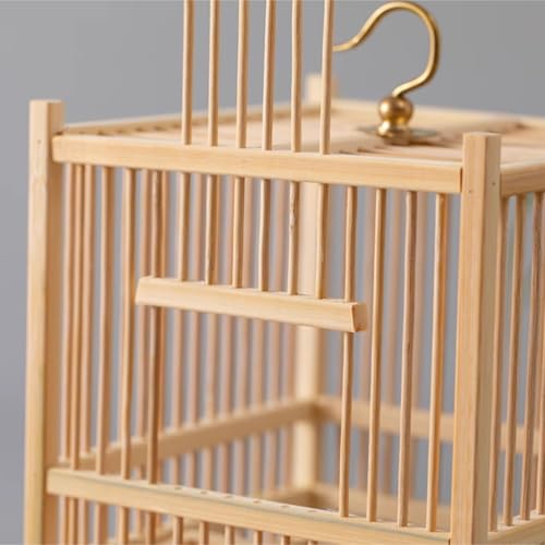 Reptile Breeding Box Bamboo Insect Cage Breeding Box Small Reptiles with Bowl Faunarium