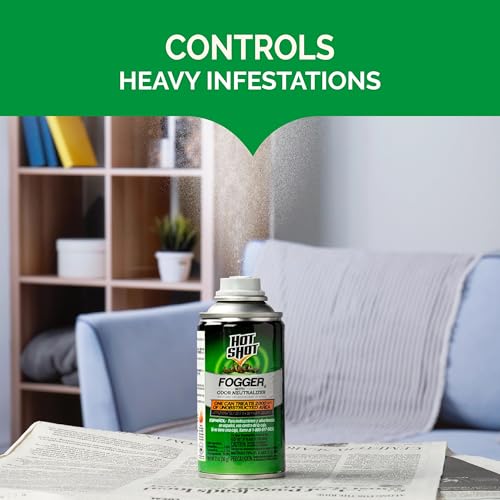 Hot Shot Indoor Fogger With Odor Neutralizer, 2-Ounce, 3 count - size: 1 Pack, style: Odor Neutralizer
