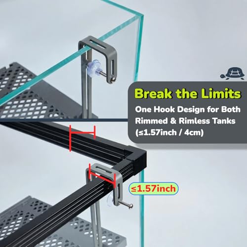 SolidForm Hanging Turtle Basking Platform with Built-in Food Tray, Zero Zip-Tied, Non-Slip Ramp Terrace, Resting Turtles Dock, for 25–75 Gallon Aquariums Frog Turtle Turtle Tank Accessories - size: Medium（10×7.8inches）