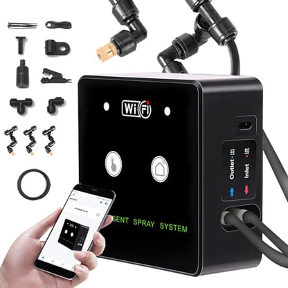 Rainforest Terrarium Timed Fogging System, Reptile Humidifier with WiFi Smart Spray Kit, 360 Rotatable Nozzle with Remote APP Control, Ideal for Automatic Terrarium Misting, 10m (10m 3 - size: 10m 3 nozzles