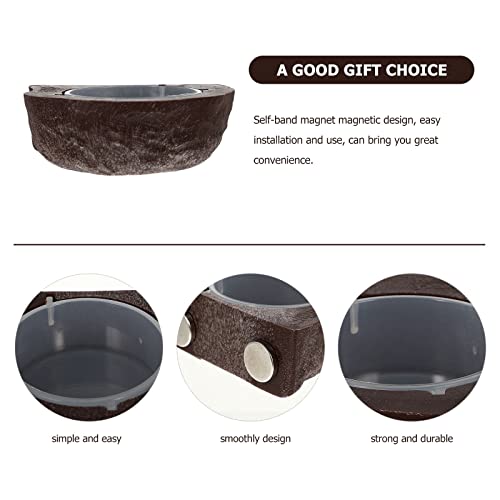 Water Feeder Dog Bowls Gecko Feeding Cup Cat Food Bowl Magnetic Gecko Feeding Ledge Puppy Bowls Gecko Water Dish Turtle Accessories Reptile Accessory Resin Pet Supplies Feed Water