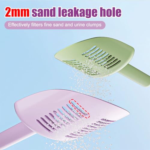 MiOYOOW Hamster Litter Scoop, Plastic Sand Shovel Small Animal Mesh Scooper for Guinea Pig Hamsters Gerbils Small Animals - color: purple