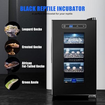GOYOJO Reptile Egg Incubator 23L Small Digital Lab Incubator Cooling and Heating 10−40°C Precise Temperature Control for Turtle Lizard Gecko Snake Reptiles Hatching with UV-Resistant Glass Door