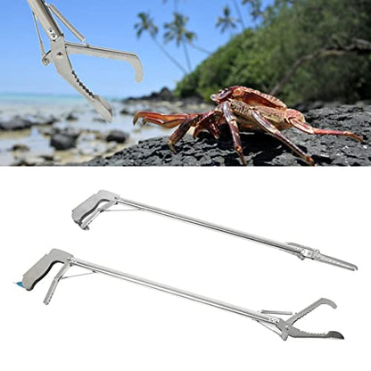 Alomejor 30in Aquarium Tweezers Fish Long Reach Tongs for Crab Seafood Octopus(Straight Clip)