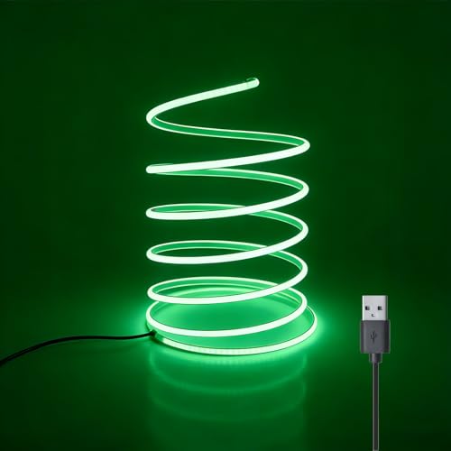 Ultra-Narrow 3mm USB-C COB LED Strip Lights Self-Adhesive, for Kitchen Cabinets, Bedroom, Gaming Desk (Green, 4ft) - color: Green, size: 4ft