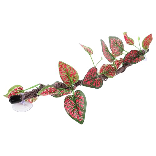 Homoyoyo Artificial Reptile Jungle Vines Climbing Branch with Suction Cup Flexible Faux Greenery for Terrarium Habitat Decor Suitable for Lizards Frogs and Small Amphibians