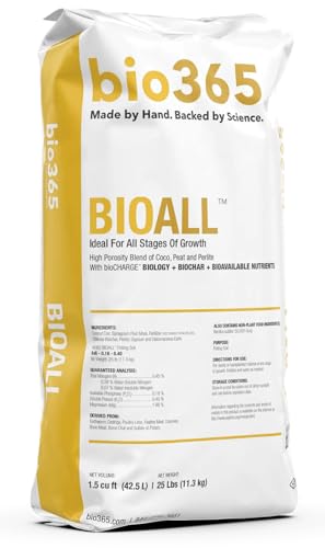 BIOALL 1.5 Cubic Foot Bag – All Purpose Substrate with High Porosity Peat, Coco Coir & Perlite Blend - Biochar & Organic Nutrients – Indoor & Outdoor Container Gardening Growing Media - color: BIOALL, size: 1.5 Cubic Feet
