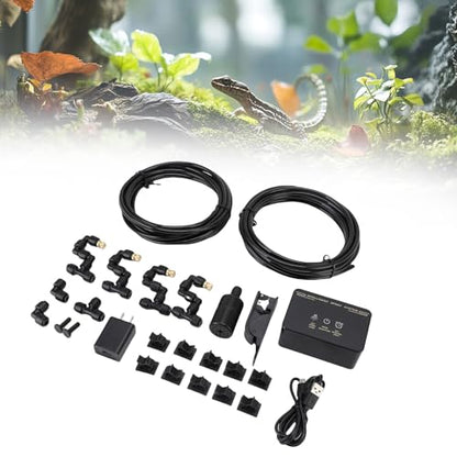 Srliya Smart Reptile Mister System, Automatic Terrariums Mister with Timer Function for Reptiles and Plants, 3 Meter Lift, 2m Suction Range (US Plug)