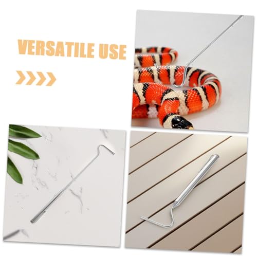 Sosoport Portable Snake Hook Stainless Steel Handling Tool for Safe Snake Capture and Control for Reptile Enthusiasts and Outdoor Adventures