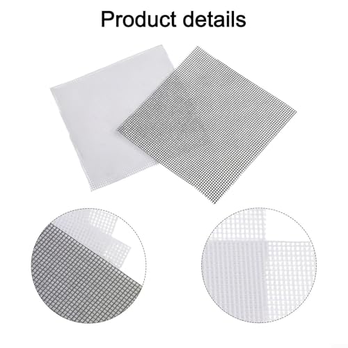 25pcs Flower Pot Hole Netting Mesh Pad, Bonsai Meshes Drainage Screens Plant Pot Drainage Mesh Plant Screen Meshes Preventing Soil Leakage,Black and White(Black) - color: Black
