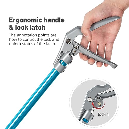G2 47.2-inch Professional All-Aluminum Alloy Snake Tong Reptile Grabber Rattle Snake Catcher Wide Jaw Handling Tool with Lock（47.2inch - size: 47.2in