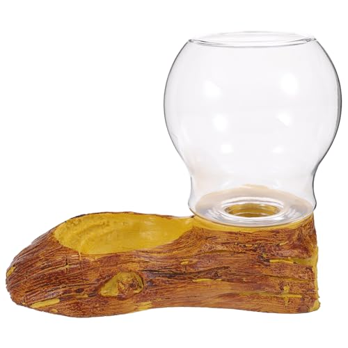 Milisten Automatic Drinking Fountain for Reptiles Resin Crawler Waterer for Turtle Lizard Pet Waterer Dispenser Decorative Landscape Large Water Bottle