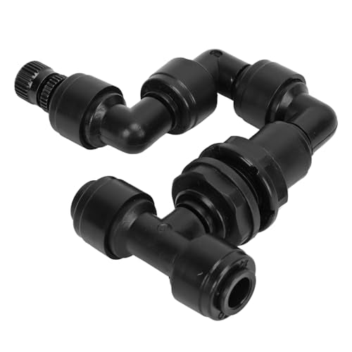 ReptilesTerrariumNozzle, 360 Adjustable Aquarium Mist Sprinkler for Rainforest Amphibians Plants, Generate Cold Fog, ABS Material, Suitable for Glass Containers of Geckos