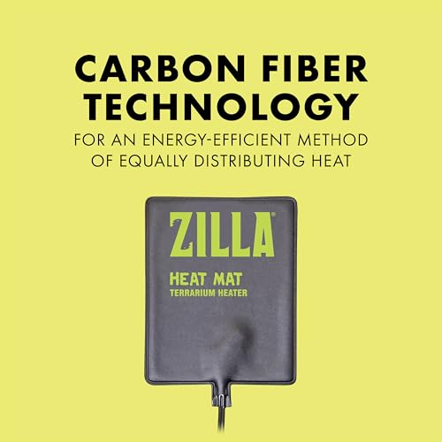 Zilla Heat Mat, Terrarium Heater for Reptiles, Snakes (Ball Pythons, Corn Snakes), Leopard Geckos, Tortoises, Amphibians and Arachnids, Small, Fits 10-20 Gallon, 8 Watt - size: Small